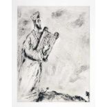 Marc Chagall. David vor Saul (mit dem Haupt Goliaths). - Davids Trauerlied.Zwei Radierungen. 1958.