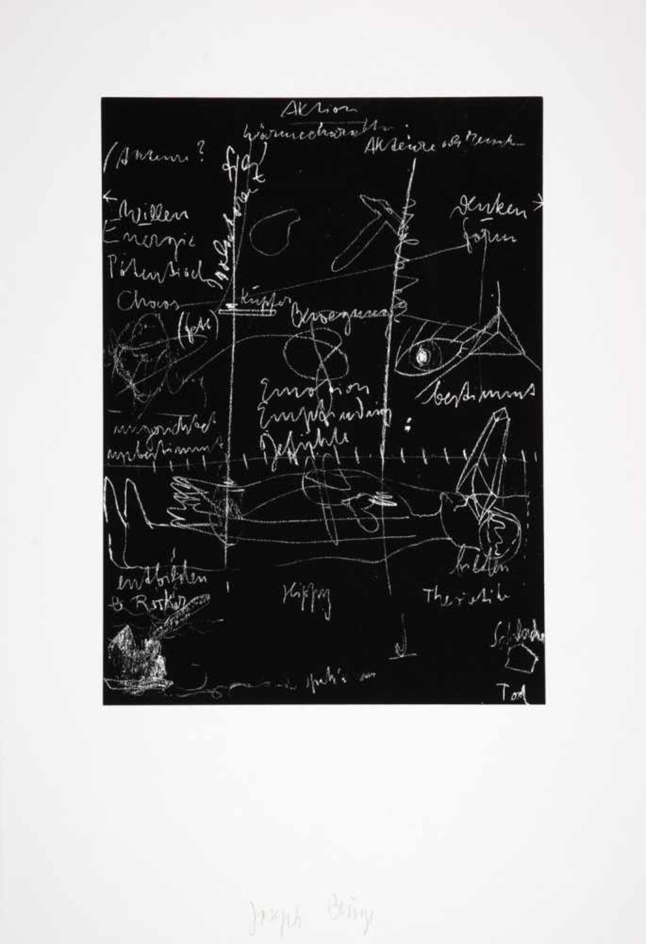 Joseph Beuys. Tafel I, II [und] III.Drei Serigraphien. 1980. 85,5 : 60,7 cm. Signiert. Je eins von - Image 3 of 3