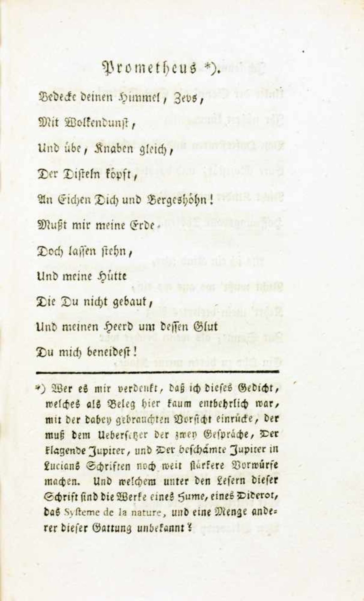 [Friedrich Heinrich Jacobi]. Ueber die Lehre des Spinoza in Briefen an den Herrn Moses