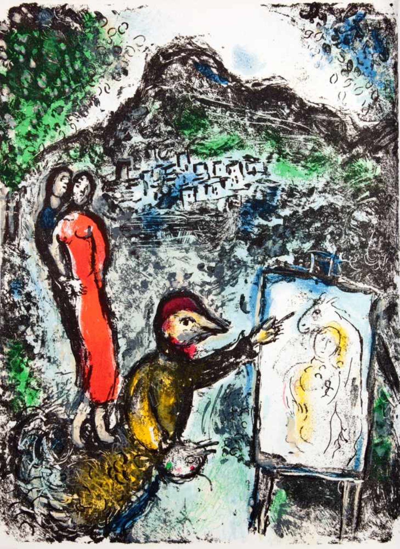 Marc Chagall - Glasmalereien für Jerusalem.  Die Keramiken und Skulpturen von Chagall. Monte - Image 2 of 3