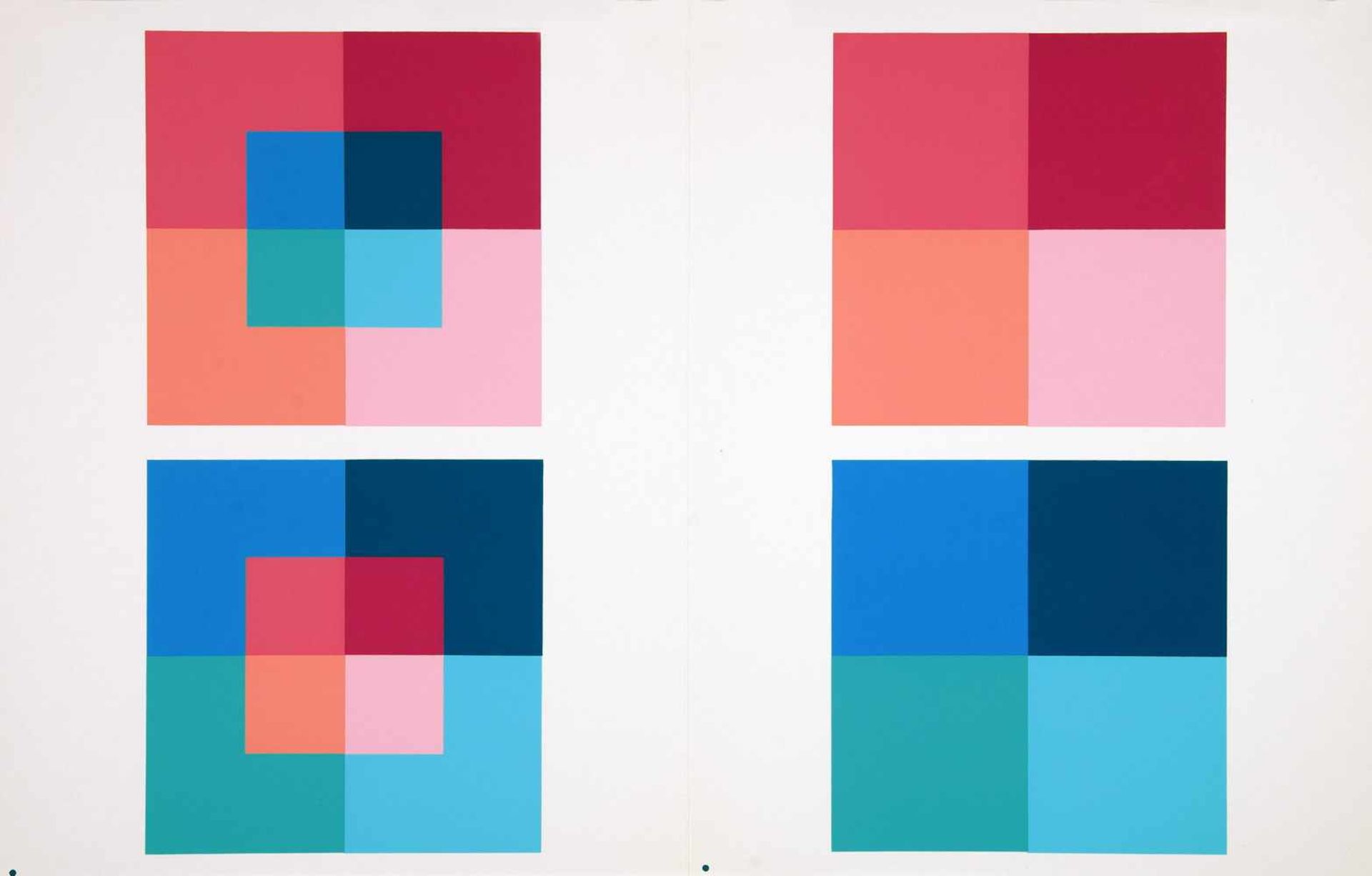 Josef Albers. Interaction of Color. Starnberg, Joseph Keller 1973. 81 lose Doppelblätter mit - Image 4 of 5