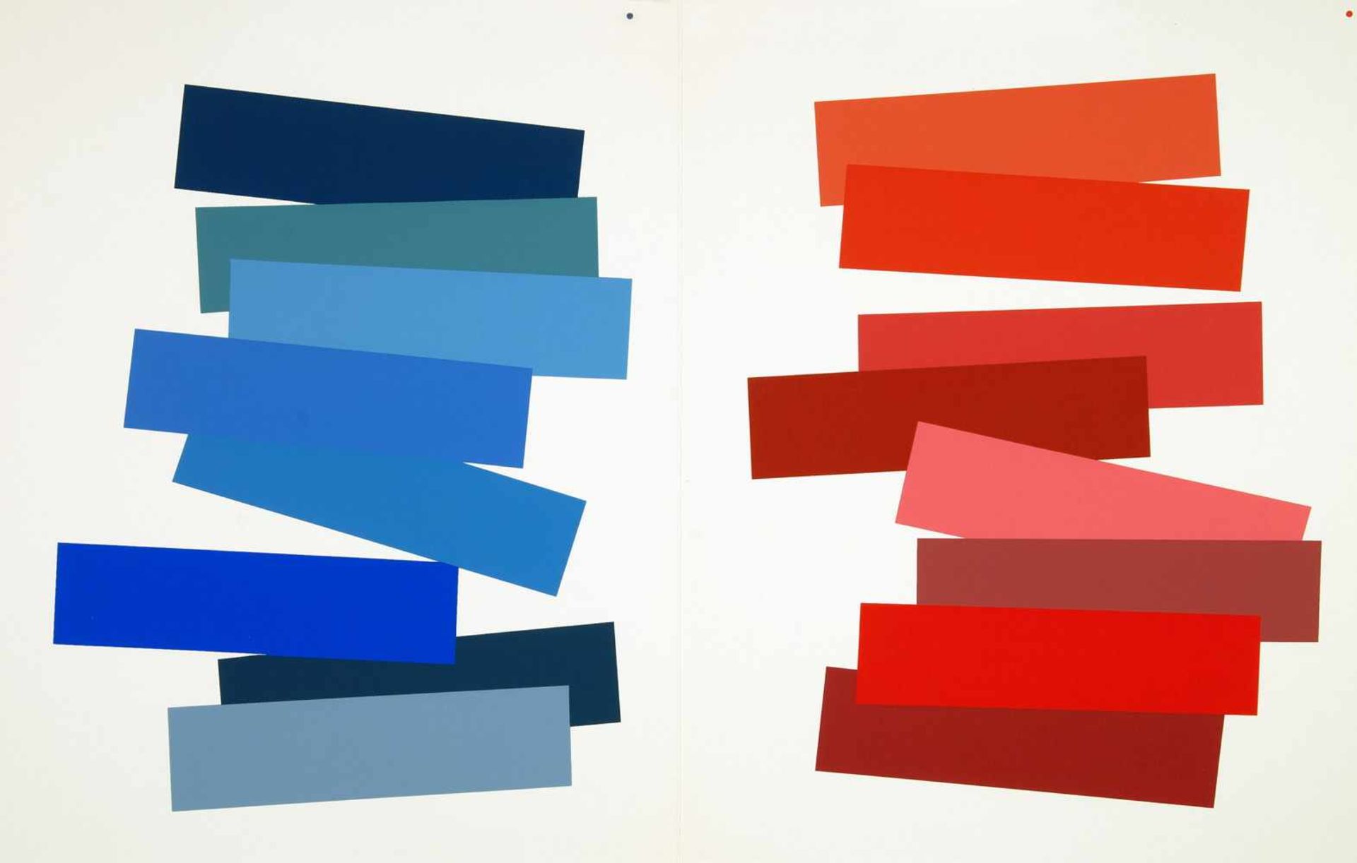 Josef Albers. Interaction of Color. Starnberg, Joseph Keller 1973. 81 lose Doppelblätter mit - Image 5 of 5