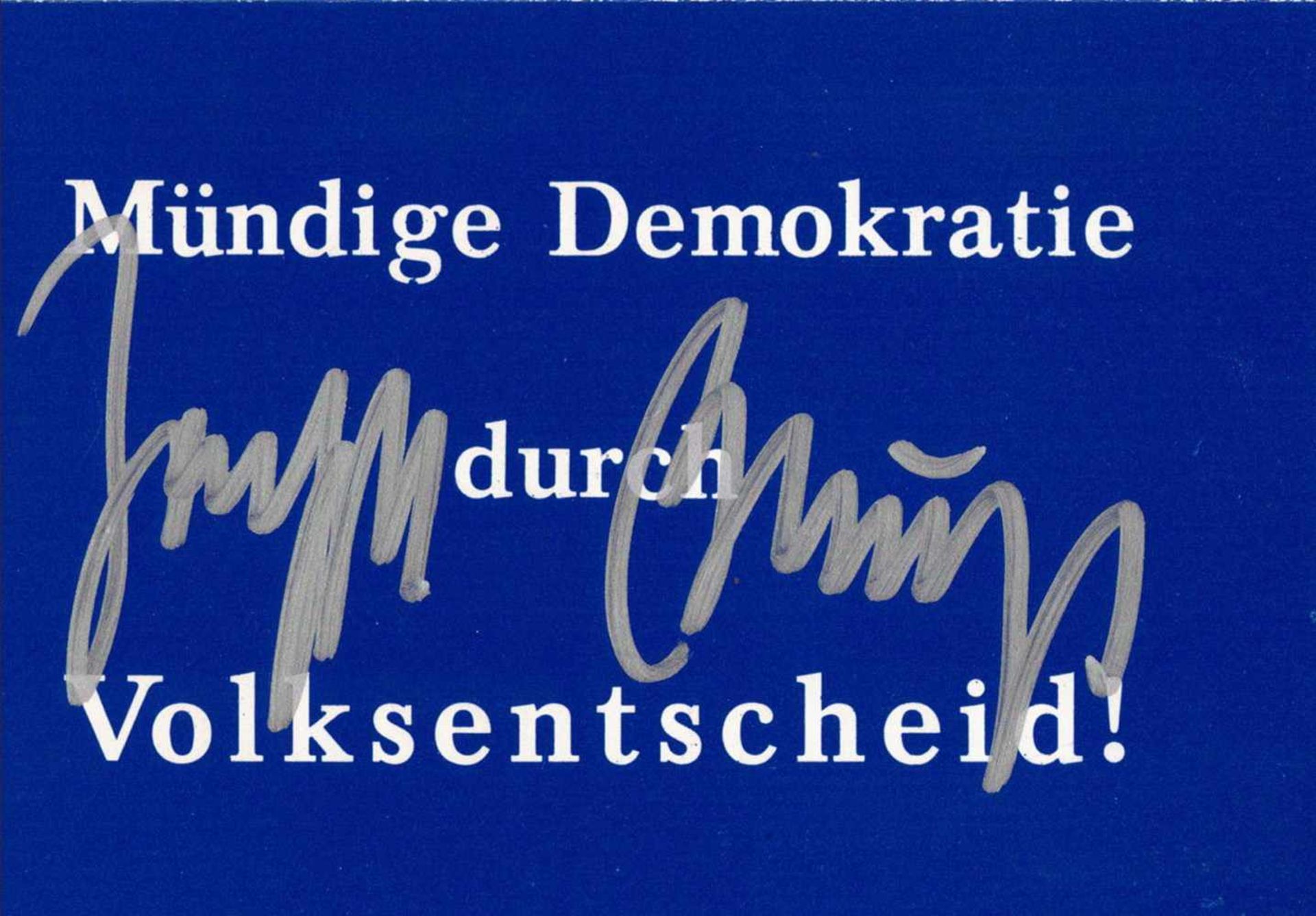 Joseph Beuys. 19 Postkarten, 19691985. Meist ca. 16 : 10 cm, vier 15 : 21 cm. Alle signiert. I. - Image 3 of 6