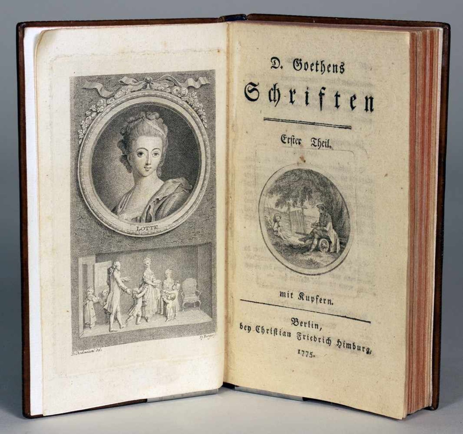 [Johann Wolfgang von] Goethe. Schriften. Erster [bis] Dritter Theil [und] Vierter Band. Berlin, - Image 2 of 3