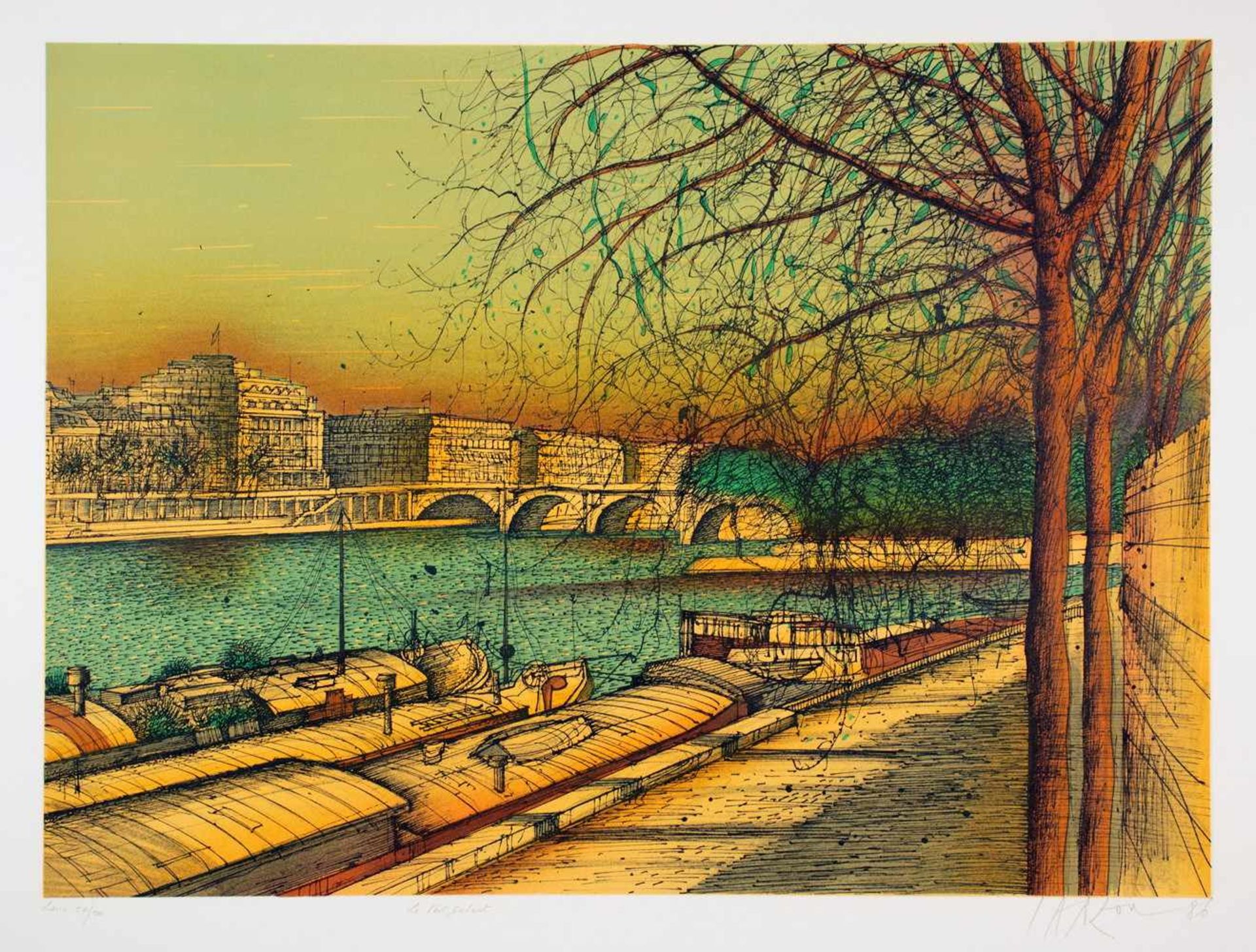 Jean-Marie Carzou. Paris sur Seine. Quatorze lithographies originales. Vevey, Éditions de Francony - Image 2 of 2