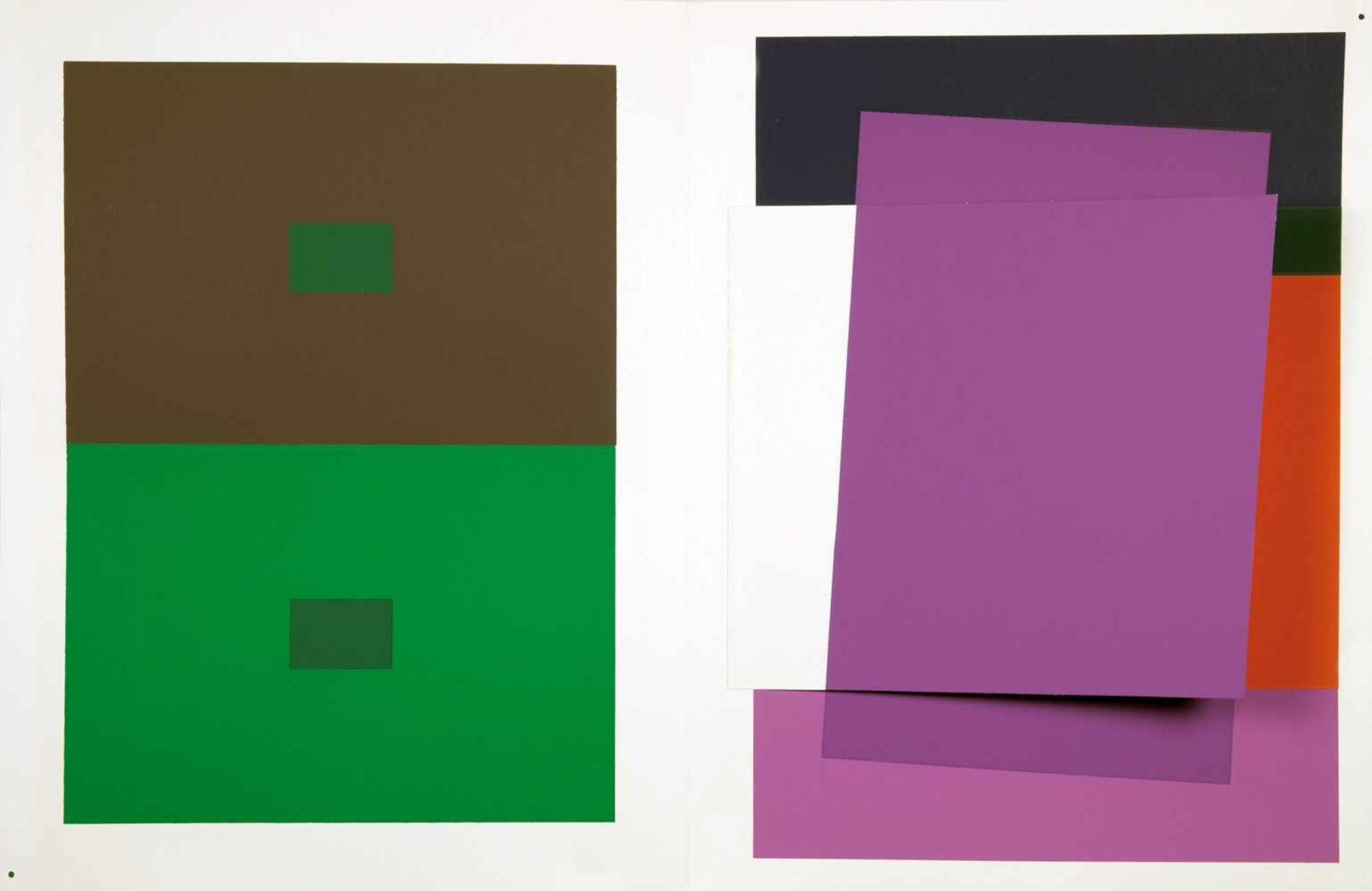 Josef Albers. Interaction of Color. Starnberg, Joseph Keller 1973. 81 lose Doppelblätter mit - Image 2 of 5