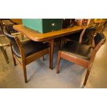 1960s TEAK DINING SUITE - TABLE,