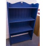 BLUE OPEN BOOKSHELF