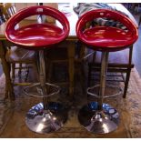 2 MODERN HIGH STOOLS