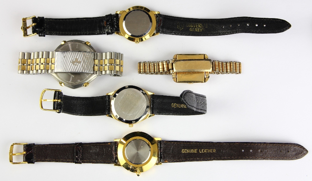 (Lot of 5) Metal wristwatches Including one Ferrari two tone, metal quartz chronograph wristwatch, - Image 2 of 2