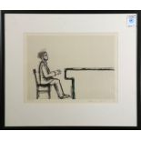 Katsura Funakoshi (Japanese, b. 1951), Man Playing Piano, lithograph, 1997, pencil signed lower