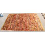 Sari silk carpet, 5'8" x 8'