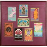 Collection of 8 vintage Bill Graham Presents and Family Dog handbills, lithographs and offset