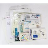 (lot of approx. 30) Space and aviation ephemera and stamp group, consisting of a (4) X-15 covers one