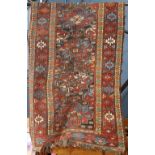 Caucasian hall carpet, 4' x 11'6"