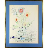 Pablo Picasso (Spanish, 1881-1973), Flowers (for U.C.L.A.), 1961, lithograph in colors, signed in