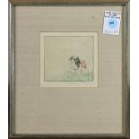 Max Pollak (American/Czech, 1886-1970), Portrait of a Lap Dog, etching in colors, pencil signed