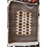 Pakistani Bokhara carpet, 4'3" x 5'7"