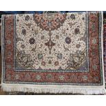 Pakistani Kashan carpet, signed, 4'6" x 6'10"