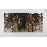 Norman Rockwell (American, 1894-1978), Hard at Work, 1978, lithograph in colors, pencil signed lower