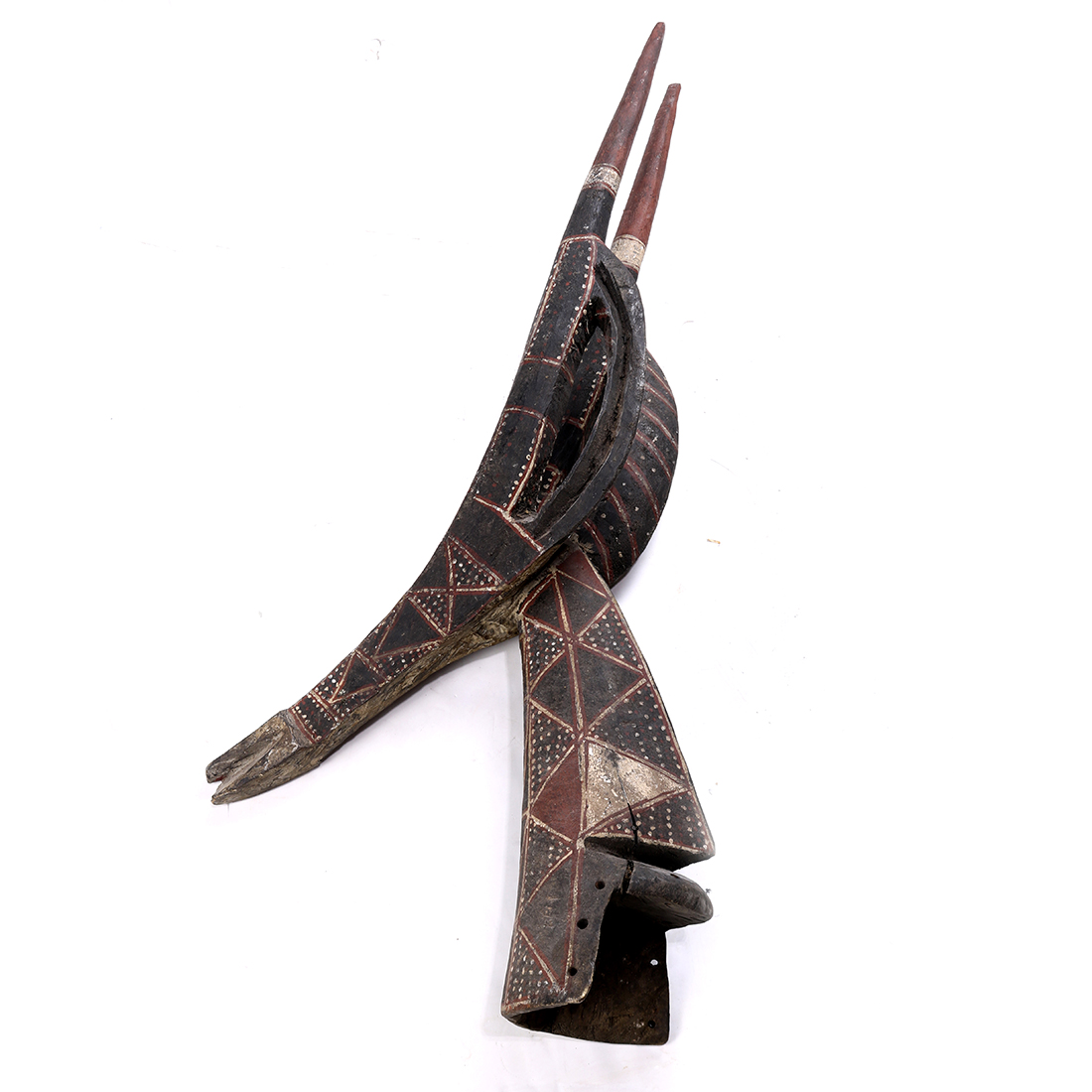 (lot of 2) Ethnographic decorative tribal group, consisting of a Kurumbe or Gurunsi, Burkina Faso, - Image 4 of 5