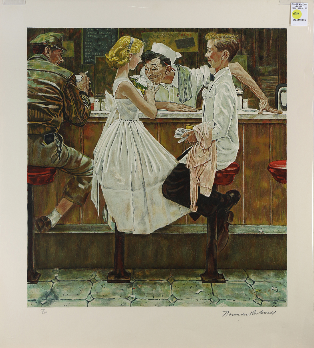 Norman Rockwell (American, 1894-1978), "After the Prom," 1978, lithograph in colors, pencil signed