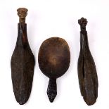 (lot of 3) African tribal articles, consisting of a scoop, rounded and used; together with (2) Luba,