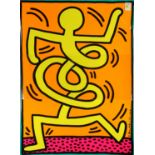 Keith Haring (American, 1958-1990), Dancing Figure, 1983, screenprint poster in colors, plate signed