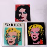 (lot of 3) Andy Warhol art book group, including a Sotheby's catalog for Andy Warhol prints,