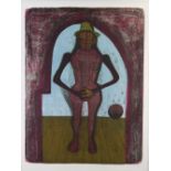 Rufino Tamayo (Mexican, 1899-1991), "Femme au Collant Rose, from Mujeres suite, 1969, lithograph