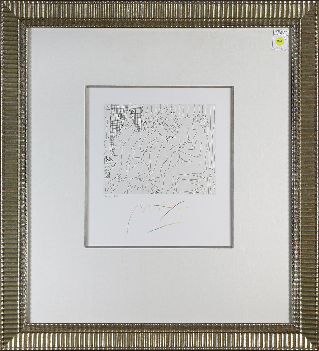 (lot of 2) Peter Max (America/German, b. 1937), "V.3 IX" and "V.3 XII," etchings, each color - Image 2 of 2