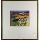 Abstract (Seaside Dunes), 1964, watercolor, signed "Davis" and dated lower right, overall (with