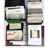 (lot of 6 containers) Worldwide stamp collection, consisting of mint and used sets, singles and