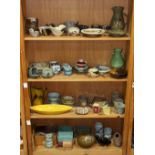 (lot of 90+) Four shelves of mostly Japanese ceramics, including various styles and patterns of