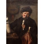 H. Von Ossowski-Dolega (German, 19th century), Man Smoking Pipe, 1888, oil on canvas, signed and