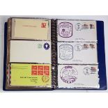 (lot of 200+) First Day Cover Collection, consisting of 10 cover binders, including various souvenir