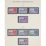 (lot of 200+) British Omnibus mint stamp collection, consisting of 1935 KGV Silver Jubilee set in