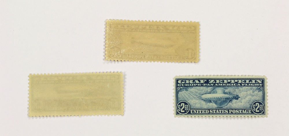 (lot of 3) U.S. 1930 Graf Zeppelin SFT, consisting of 65 cent green Graf Zeppelin issue, a $1.30 - Image 2 of 2