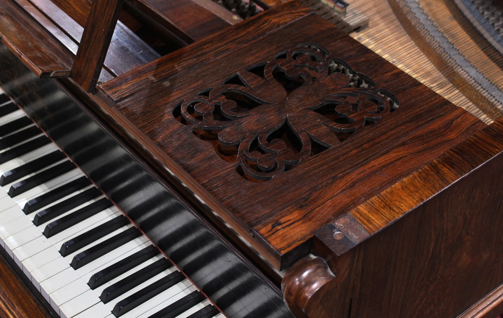 John Broadwood and Sons rosewood grand piano, London circa 1870, serial number 20641 having 85 - Image 3 of 4