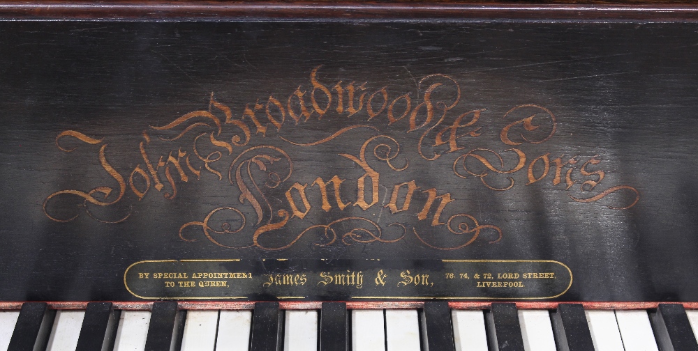 John Broadwood and Sons rosewood grand piano, London circa 1870, serial number 20641 having 85 - Image 4 of 4