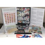 (lot of 5 folders) Worldwide stamp group, including examples from China, United States, Romania,