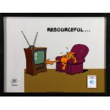 Jim Davis (American, b. 1945), "Resourceful..." 1978, limited edition Garfield sericel, printed