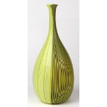 Carlo Scarpa for Venini wheel cut "Tessuto" vase, circa 1940, model 3900, the bulbous form having