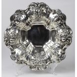 Reed and Barton sterling silver platter in the "Francis I" pattern, having a scalloped rim with