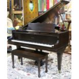 Schumann baby grand piano, serial number 51034, together with a piano stool, 5'2"l