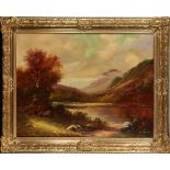 Paul Wesley (American, 19th/20th century), "The Virgin Lake (Catskills)," oil on canvas, signed