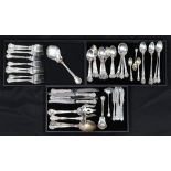 (lot of 54) Gorham sterling silver partial flatware service, executed in the "Chantilly" pattern,