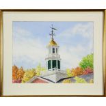 Barbara Ernst Prey (American, 20th century), Untitled (Weathervane on Church Top), watercolor on