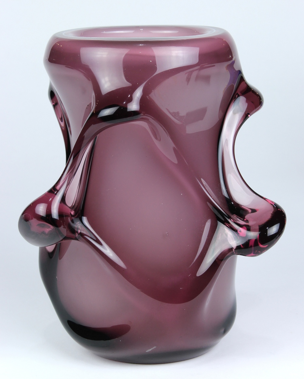 Flavio Poli for Seguso Verti d'Arte "Freeform" series vase, circa 1937, executed in aubergine - Image 2 of 5