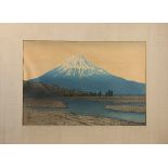 Kawase Hasui (Japanese, 1883-1957), 'The Fuji River', double oban woodblock print, lower left with